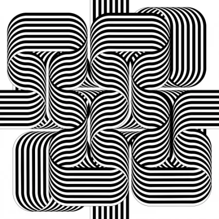 石版画 Le Parc - Larga marcha, 4 bifurcaciones, 2