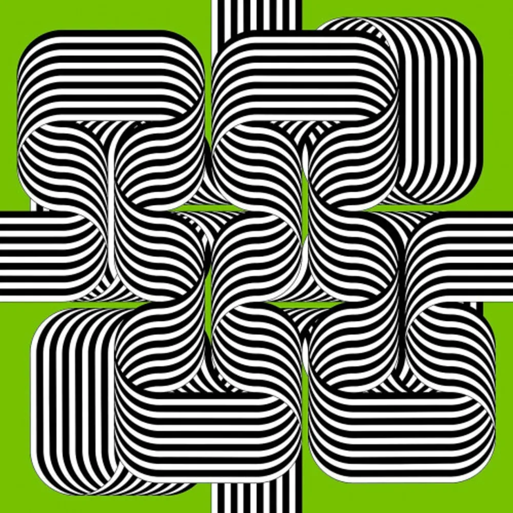 石版画 Le Parc - Larga marcha, 4 bifurcaciones, 2