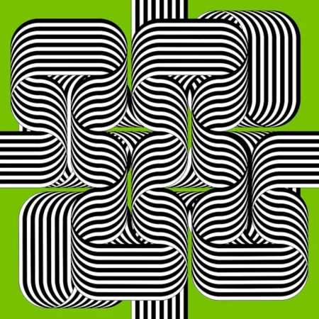 石版画 Le Parc - Larga marcha, 4 bifurcaciones, 2