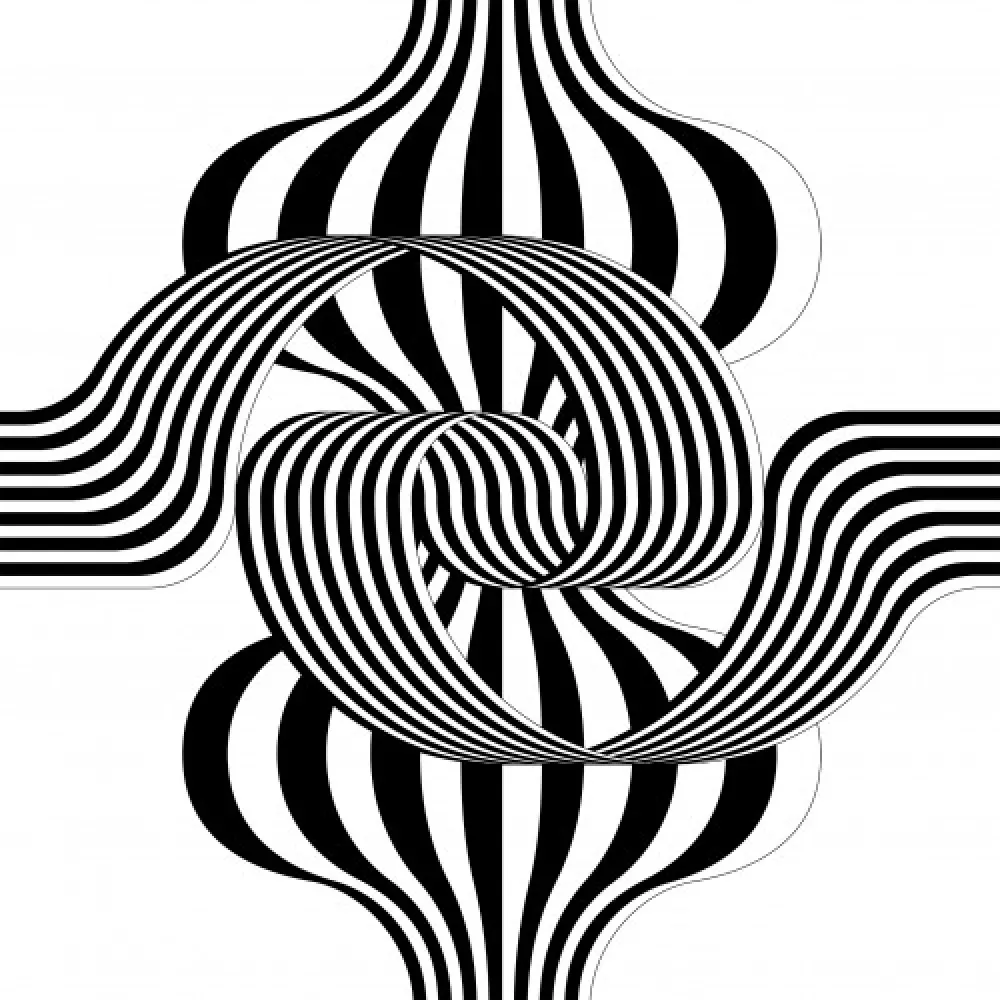 石版画 Le Parc - Larga marcha, 4 bifurcaciones, 5