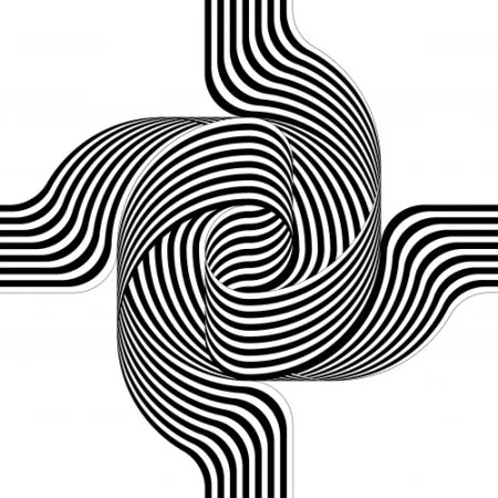 石版画 Le Parc - Larga marcha, 4 bifurcaciones, 6