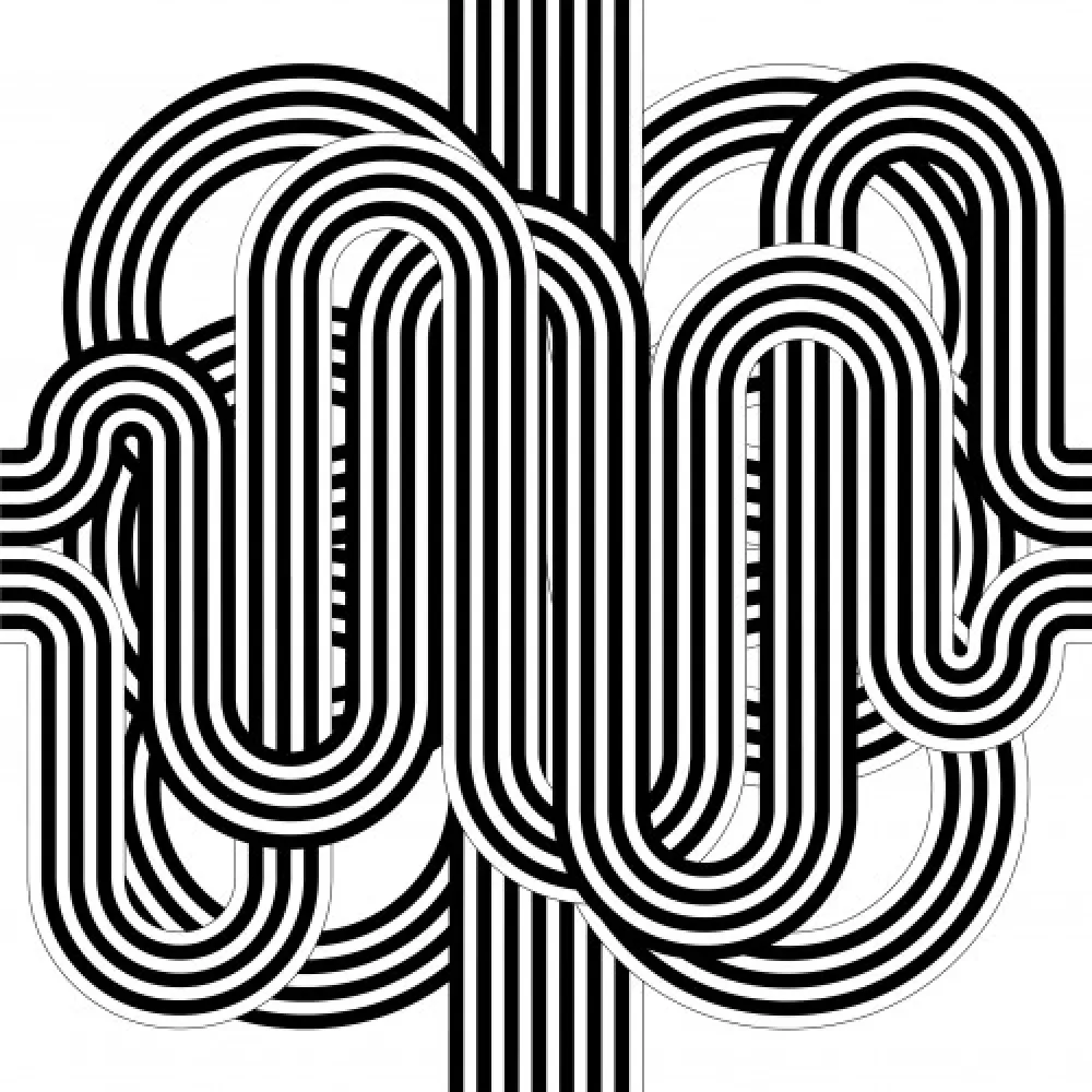 石版画 Le Parc - Larga marcha, 4 bifurcaciones, 8