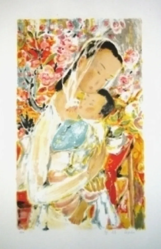 石版画 Lê Phô - Maternité