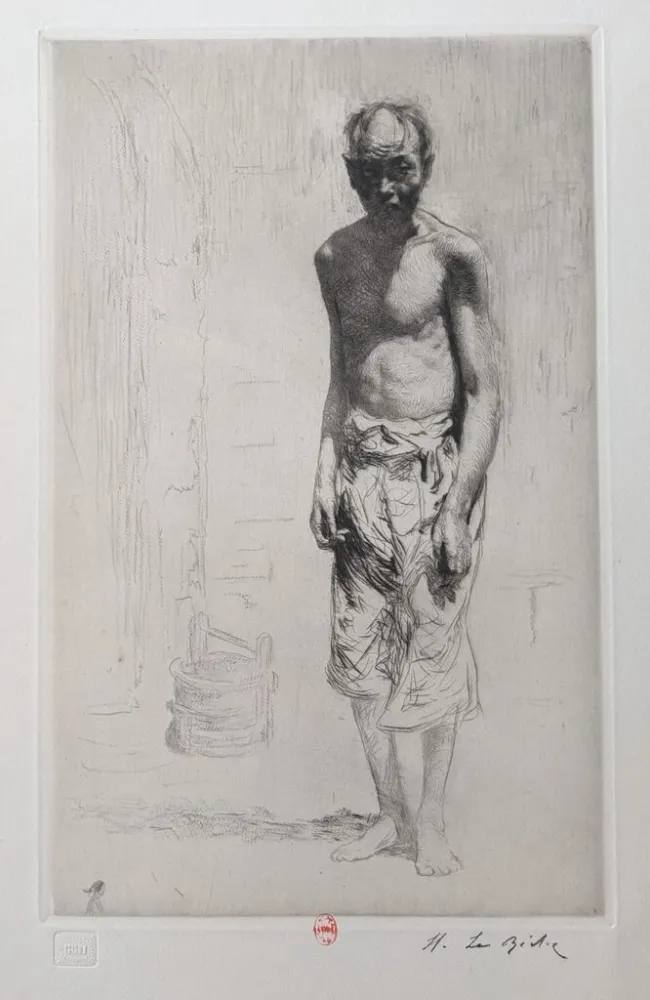 版画 Le Riche - Mendiant Chinois