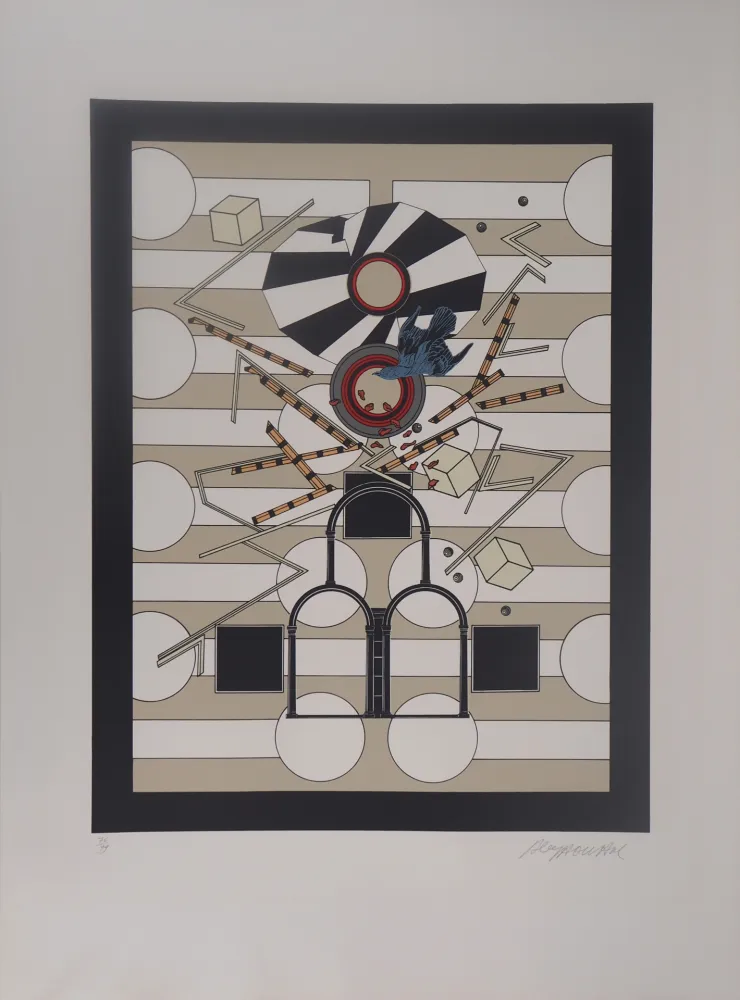 石版画 Le Yaouanc - Les portes mimétiques