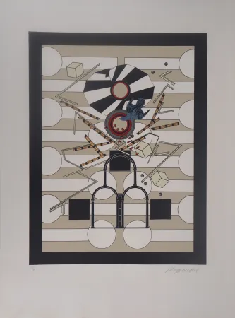 石版画 Le Yaouanc - Les portes mimétiques