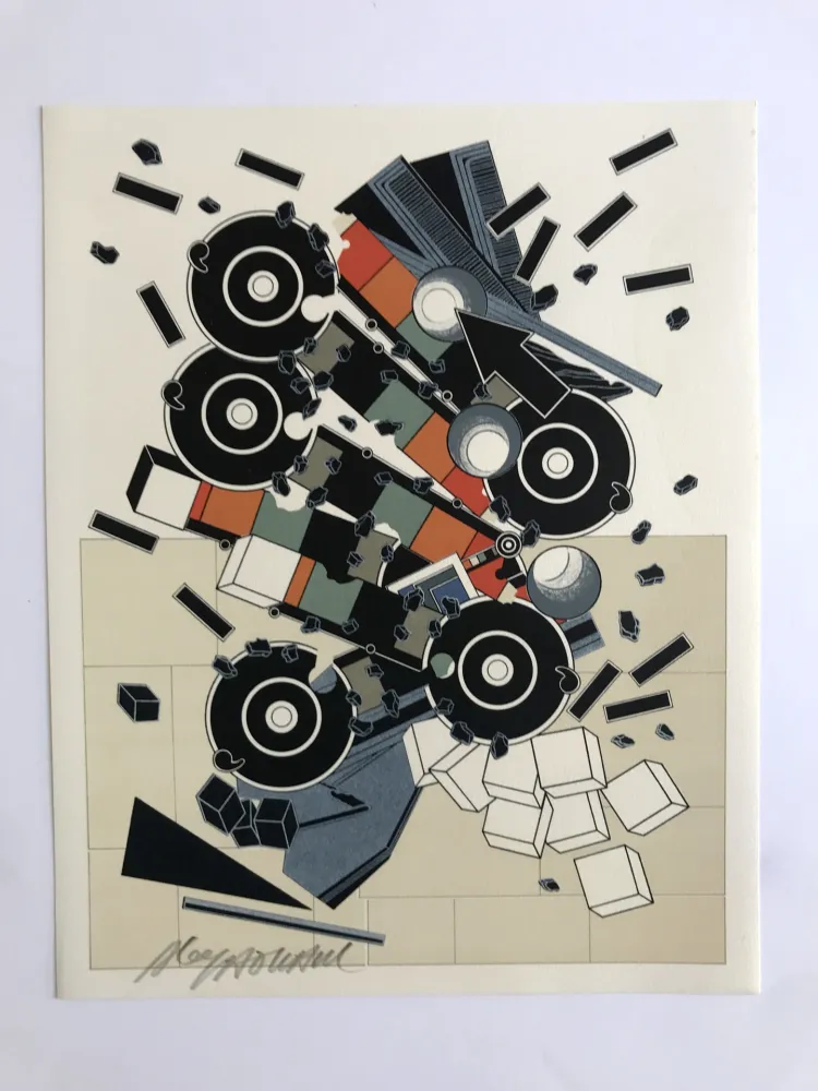 石版画 Le Yaouanc - Une faune de machines (Le métier de bâtisseur III)