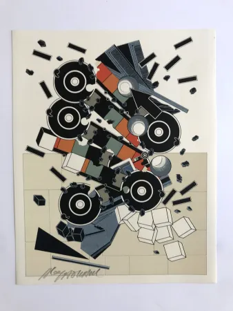 石版画 Le Yaouanc - Une faune de machines (Le métier de bâtisseur III)