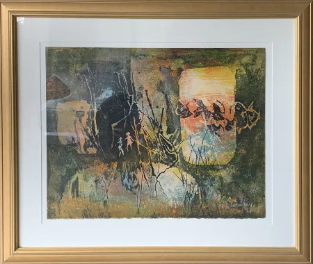 版画 Lebadang - Abstract Forrest