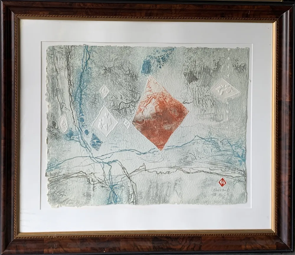 版画 Lebadang - Abstract Landscape