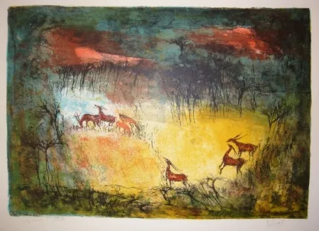 石版画 Lebadang - Clariere