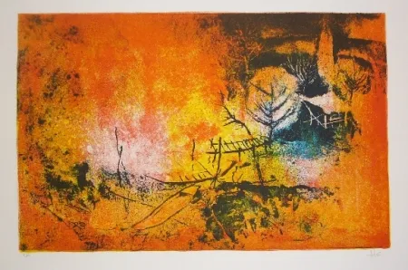 石版画 Lebadang - Embarcadere