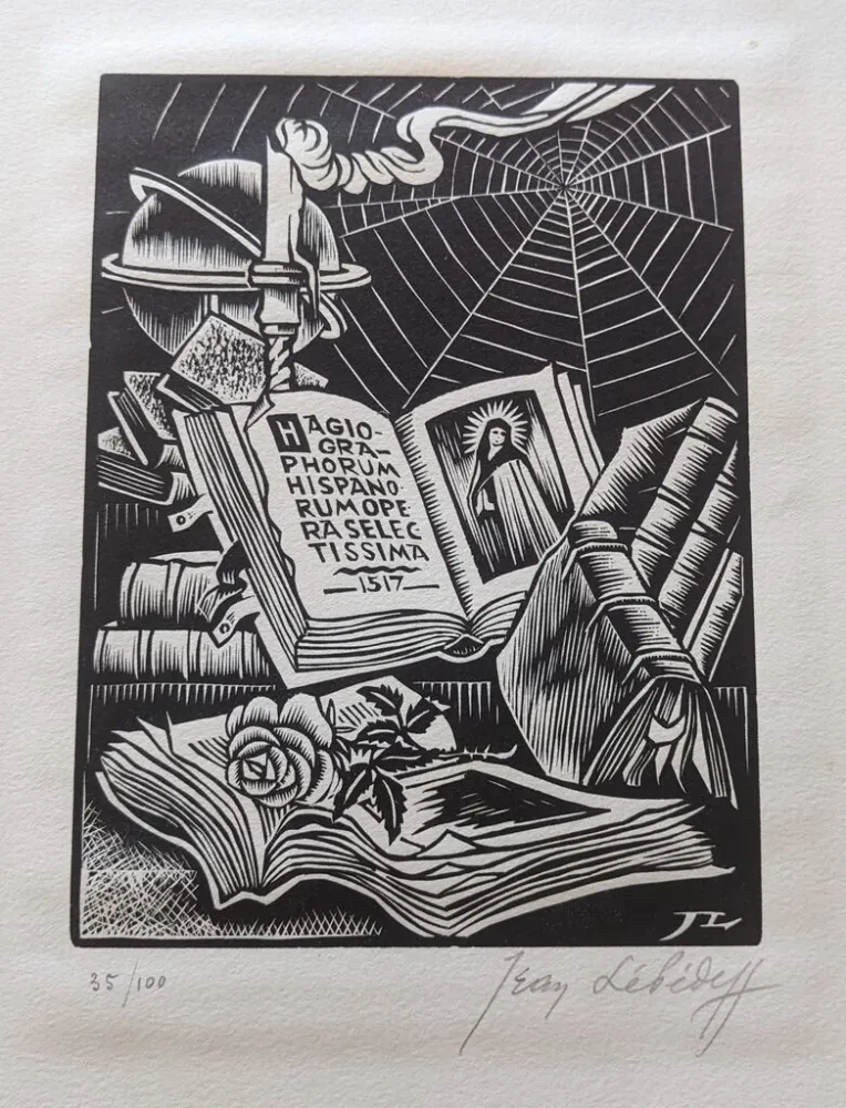 木刻 Lébédeff  - Nature Morte