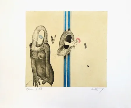 石版画 Lecomte Rard - Le Nu