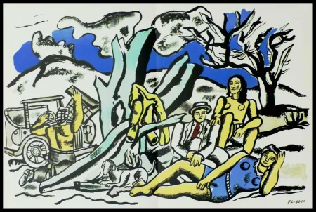 石版画 Léger (After) - LA PARTIE DE CAMPAGNE