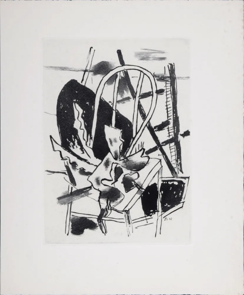 版画 Leger - Composition, 1947