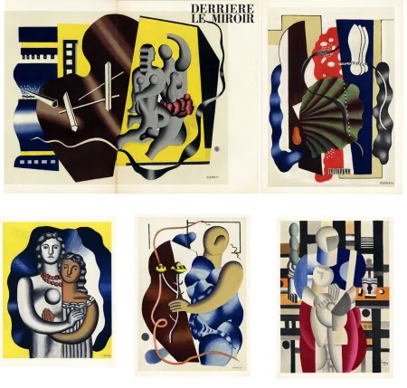 插图书 Leger - DERRIÈRE LE MIROIR N° 79-80-81. FERNAND LÉGER 5 LITHOGRAPHIES EN COULEURS. Octobre 1955