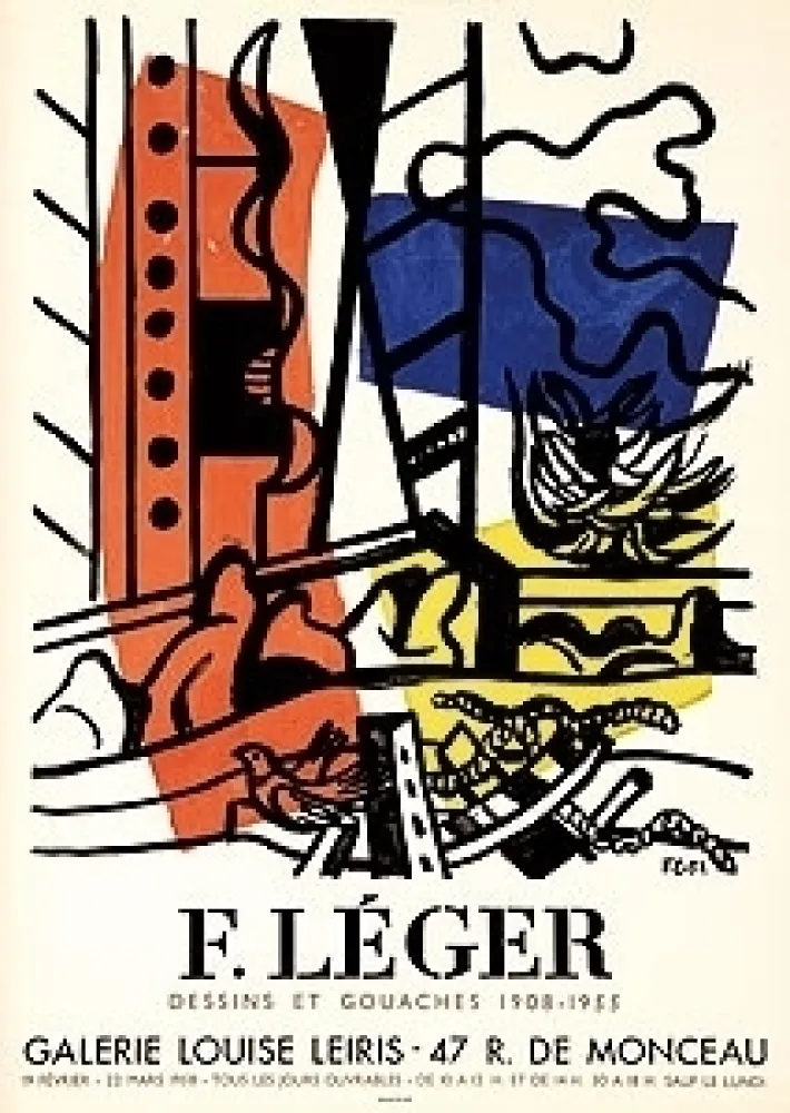 石版画 Leger - Exposition Louise Leiris 1958