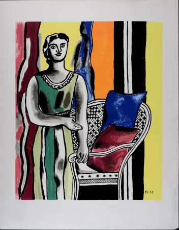丝网印刷 Leger - Femme au fauteuil, 1953