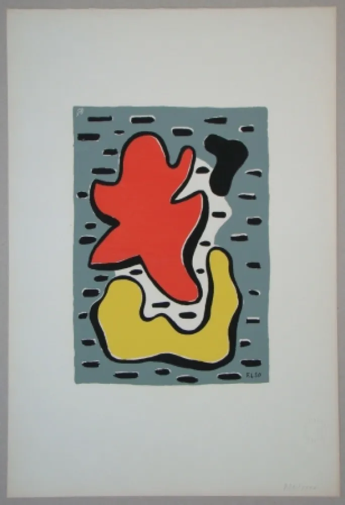 丝网印刷 Leger - Figures rouge et jaune, 1950