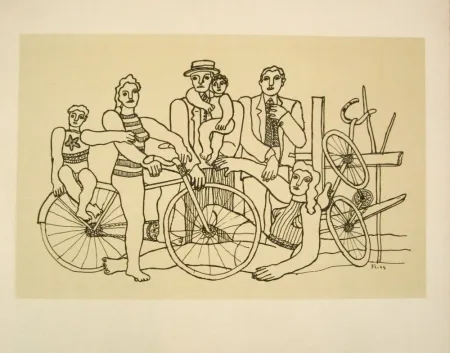 石版画 Leger - La belle équipe