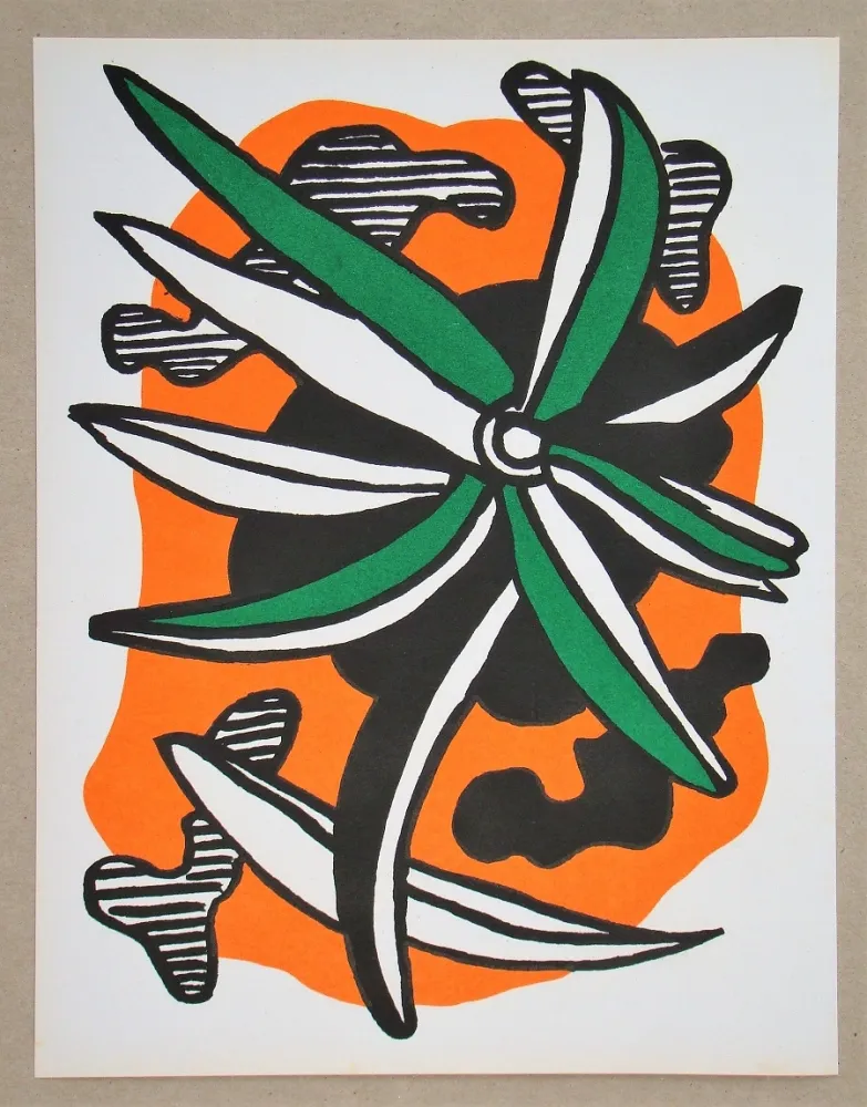 石版画 Leger - La fleur, 1952 / 71