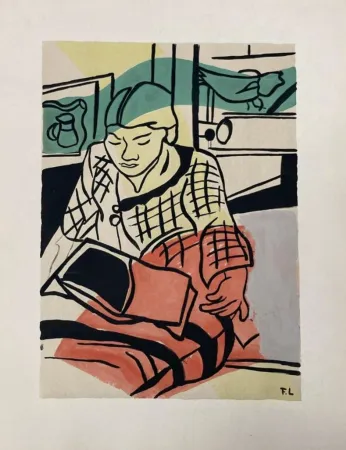 石版画 Leger - La lecture (Woman Reading)