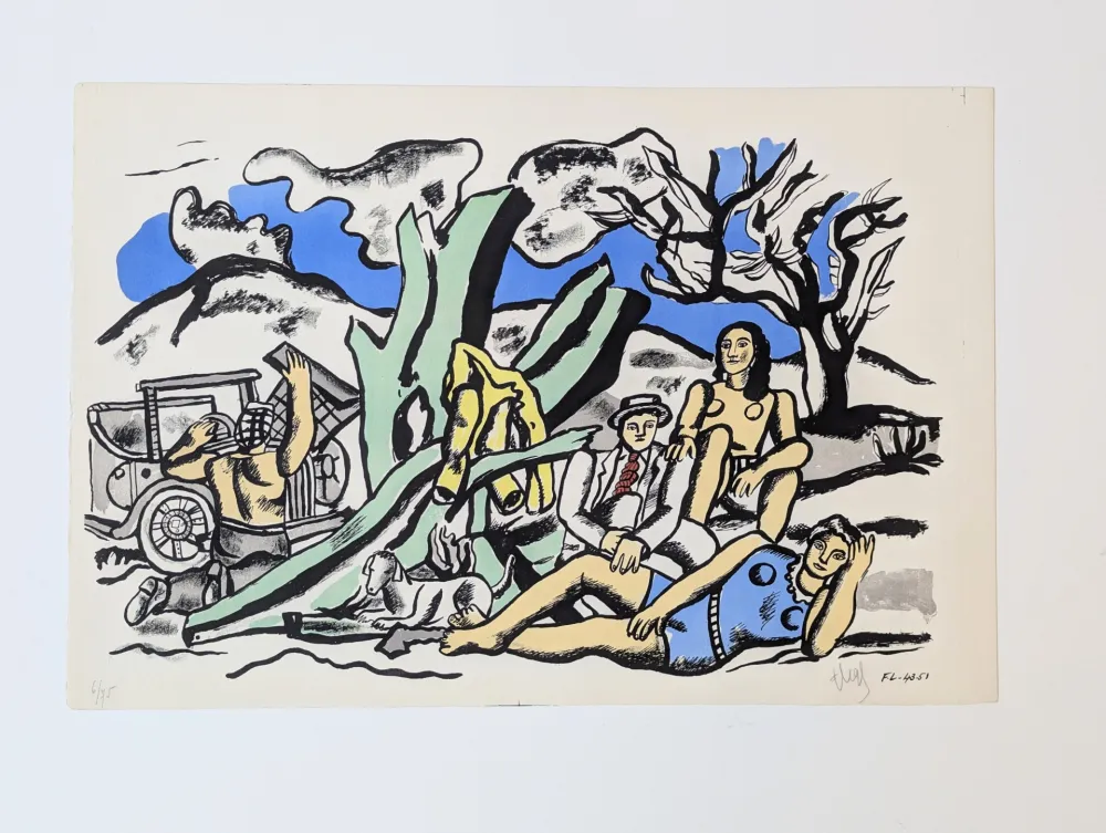 石版画 Leger - La Partie de Campagne 