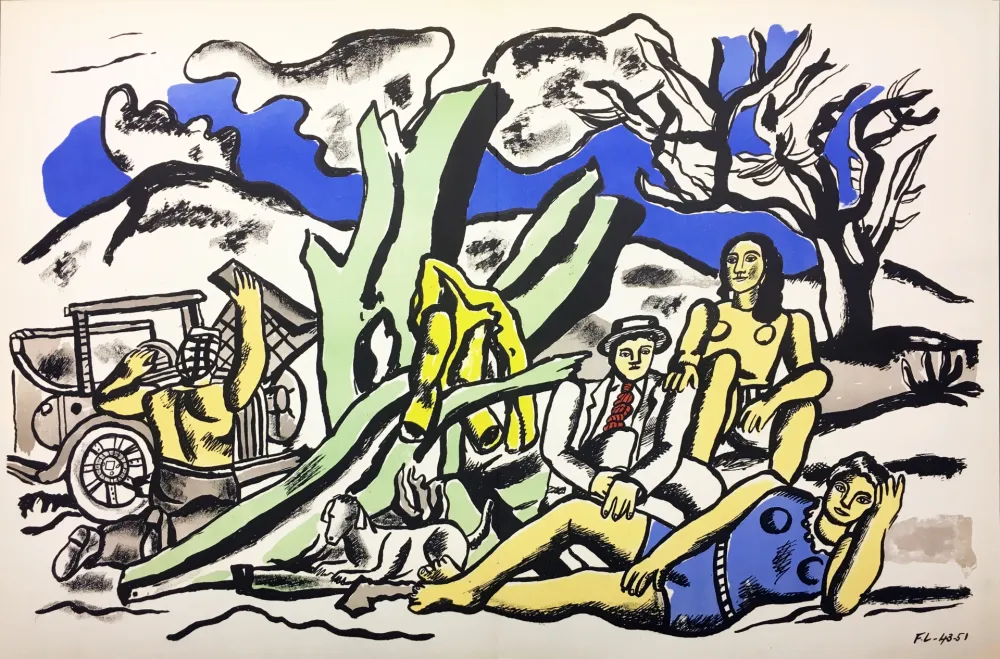石版画 Leger - LA PARTIE DE CAMPAGNE (1951-1953)