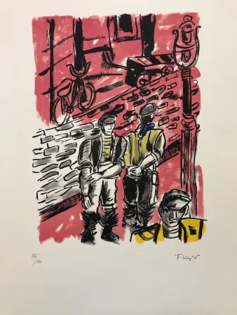 石版画 Leger - La rue de Dantzig