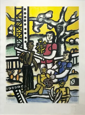 木刻 Leger - Le campeur 