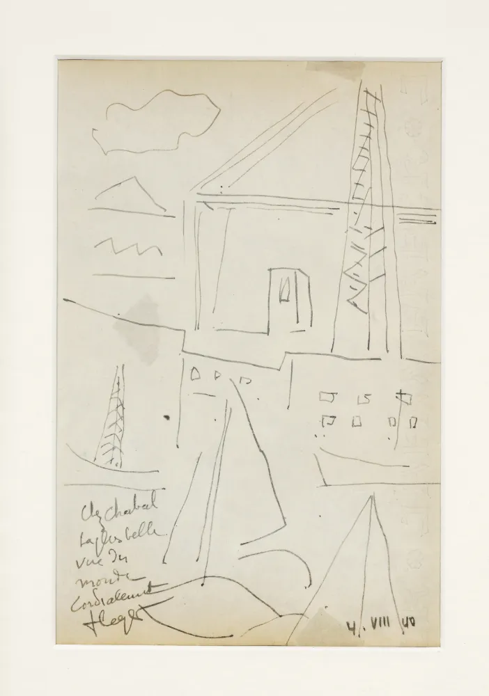 无技术 Leger - Le pont transbordeur de Marseille, 1940. 