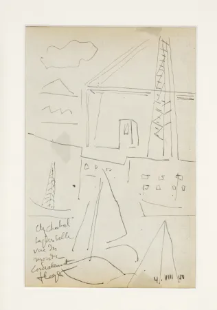 无技术 Leger - Le pont transbordeur de Marseille, 1940. 