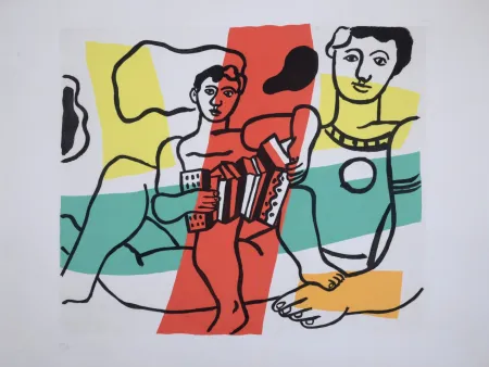 蚀刻飞尘法 Leger - L'Enfant à l'accordéon, 1953