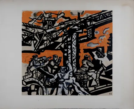 石版画 Leger - Les constructeurs, c. 1955