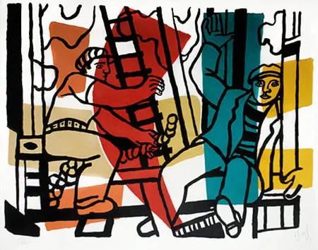 石版画 Leger - Les Constructeurs (The Builders)