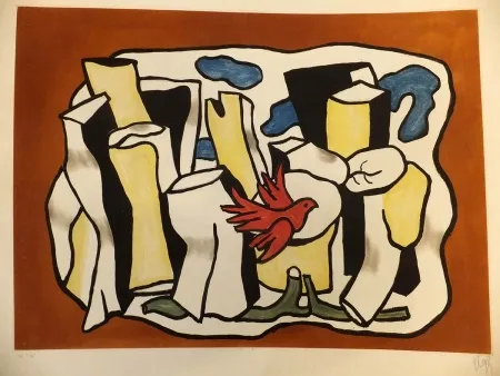 飞尘腐蚀法 Leger - L'Oiseau rouge dans le bois
