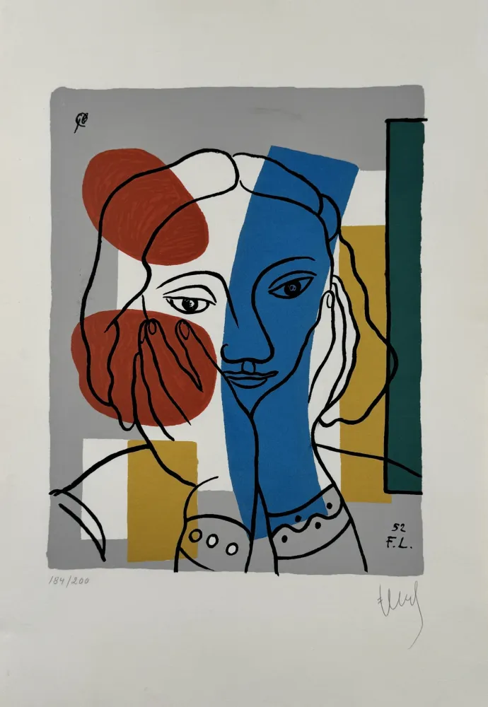 丝网印刷 Leger - Portrait de femme 