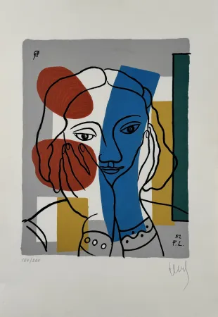 丝网印刷 Leger - Portrait de femme 