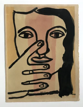 镂版印刷 Leger - Tête de femme