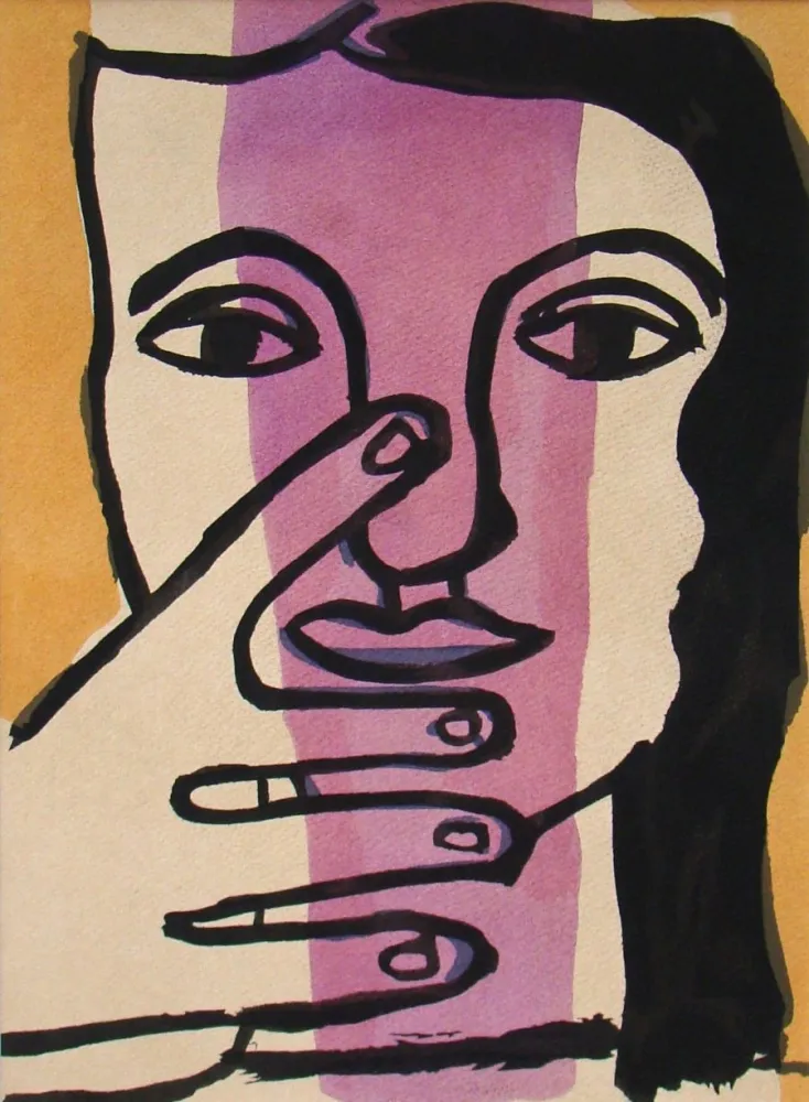 镂版印刷 Leger - Tété de femme