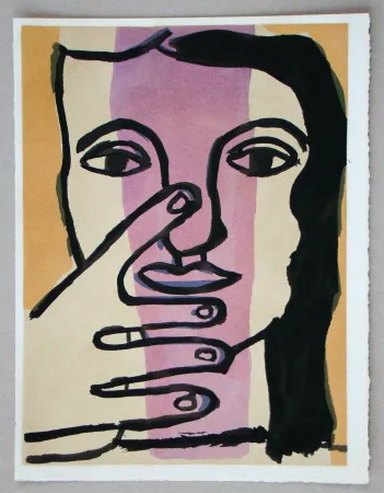 镂版印刷 Leger - Tête de femme