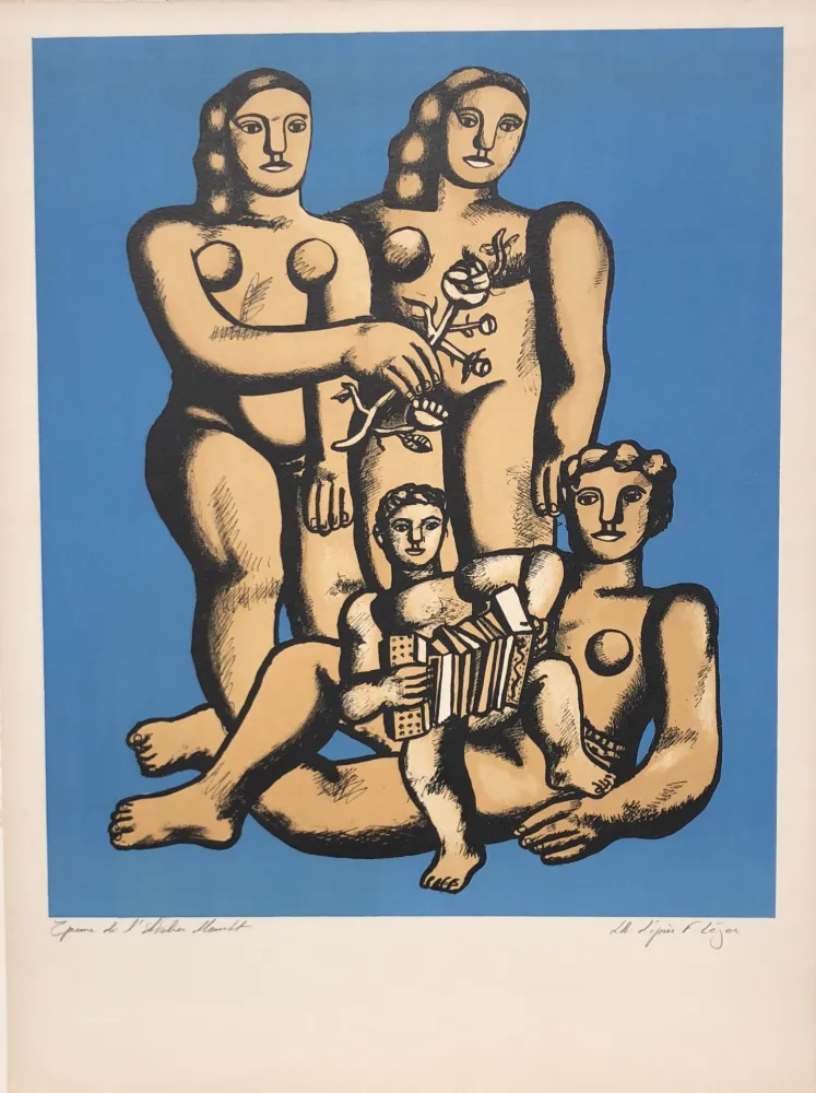 石版画 Leger - The Accordionist's Family