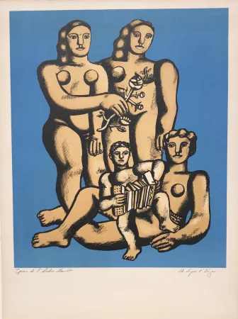 石版画 Leger - The Accordionist's Family