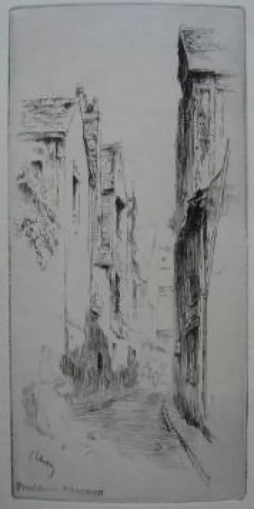 版画 Leheutre - Rue du Petit Gars, à Tours