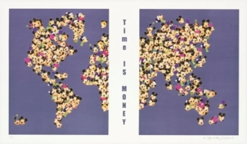 石版画 Leirner - Time is money