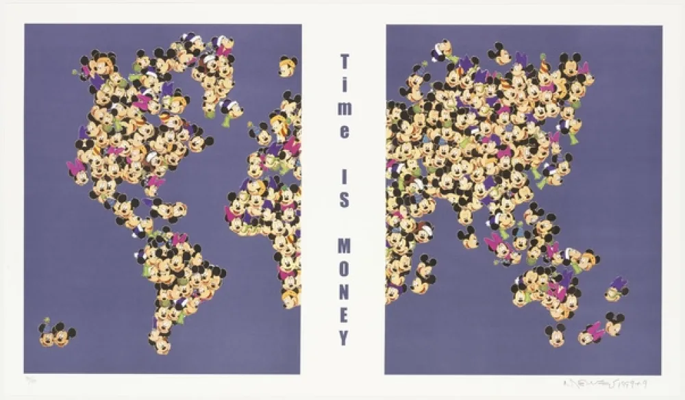 石版画 Leirner - Time is money