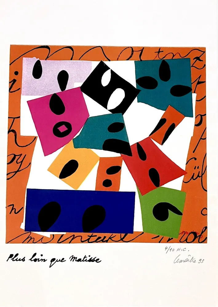 胶版印刷 Lemaitre  - Plus loin que Matisse