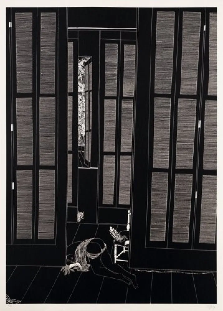 石版画 Leng - Full moon