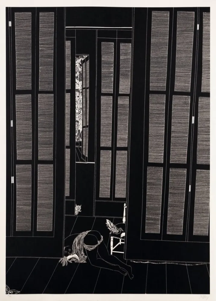 石版画 Leng - Full moon